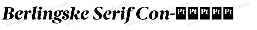 Berlingske Serif Con字体转换